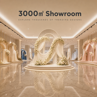 Décoration de mariage extérieure sur mesure tout-en-un : fleurs artificielles et fournitures pour scènes de mariage