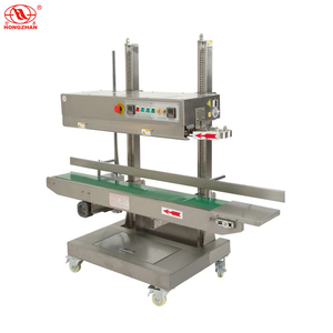 Máy niêm phong màng nhựa dọc + in tem ngày in + Đai niêm phong - Product Image 1