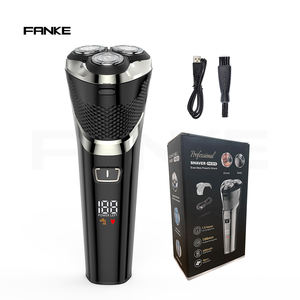 Rasoio Elettrico Rotante a Tre Lame FK-376 con Display LCD Digitale, Supporto Tedesco, Impermeabile IPX6, Senza Fili, 100 Minuti di Autonomia, 1 Anno di Garanzia - Product Image 1