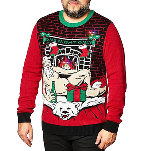 2024 ZHUNA Winter High Quality Funny Cute Classy Custom <strong>Mens</strong> <strong>Xmas</strong> <strong>Jumpers</strong> Big and Tall Ugly Christmas Sweater - Product Image 1