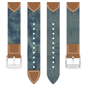 <span class=keywords><strong>Bracelet</strong></span> de <span class=keywords><strong>montre</strong></span> en nylon et <span class=keywords><strong>tissu</strong></span> denim 18 mm pour femmes et hommes, compatible Huawei GT5 GT4 41 mm, <span class=keywords><strong>bracelet</strong></span> de luxe respirant et personnalisé - Product Image 2