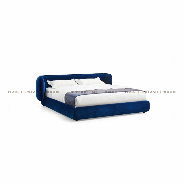 Velvet Bed Fabric Bed European Bedroom Furniture Upholstered Bed