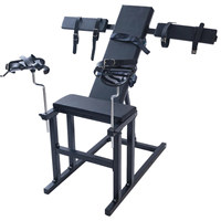 Fauteuil de bondage robuste et réglable en cuir, avec appui-tête, pour exercices de Kegel et équipement SM, confortable