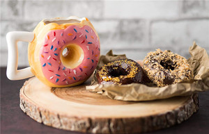 Taza de Leche de Cerámica con Dibujos Animados de Protección del Medio Ambiente, Taza de Café Creativa en 3D con Forma de Donut - Product Image 3