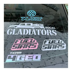 UV Resistant Vehicle Vinyl Transfer Decals Stickers Waterproof Custom Die Cut Logo Bumper Windshield Car Window Stickers