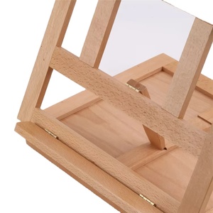 Mini chevalet de <span class=keywords><strong>dessin</strong></span> et de pastel pliable en <span class=keywords><strong>bois</strong></span> de hêtre avec tiroir de rangement pour la peinture - Product Image 4