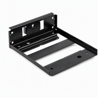 JinLi DC002 Pièces d'emboutissage progressif OEM personnalisées, supports de montage soudés en acier au carbone avec revêtement noir en poudre pour l'automobile