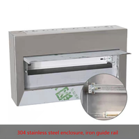 Boîtier d'instrumentation en acier inoxydable 304 poli HUASHU PZ30-24 IP30, boîte de distribution de câblage pour interrupteur de circuit à montage en surface