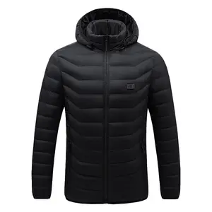 OEM dual-control 5-zone heated jacket for cold winter use waterproof and windproof men's heated jacket