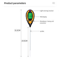 Offre Spéciale 4 en 1 testeur de sol mètre, instrument d'étude du sol, stylo de test de température d'humidité du pH du sol avec rétro-éclairage