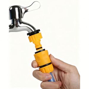 Adaptateur de robinet fileté 1/2 à 3/4, connecteur de raccord ABS pour machine à laver, lavage de voiture, raccord de tuyau d'eau - Product Image 1
