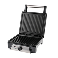 Gaufrier électrique 4 tranches antiadhésif avec contrôle de la température en aluminium 2000W pour usage domestique