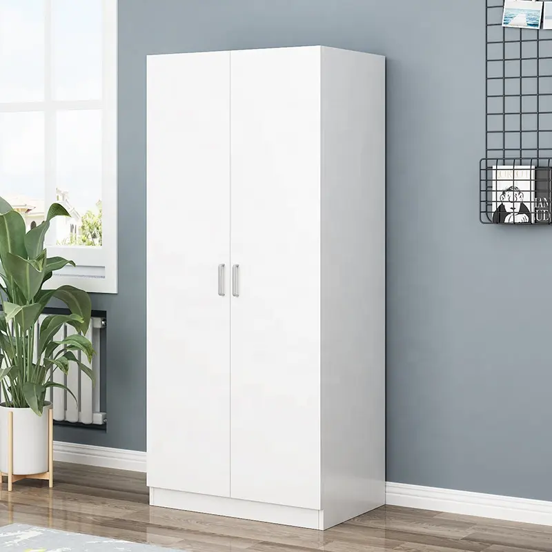 Modern Simple Bedroom Furniture Wooden Clothes Armoire Wardrobe For Bedroom 2 Door Closet Wardrobe Cupboard Cabinet For Clothes