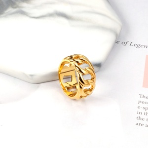 Nouvelles bagues de style tendance, bijoux fantaisie, couleur or, forme géométrique en G - Product Image 3