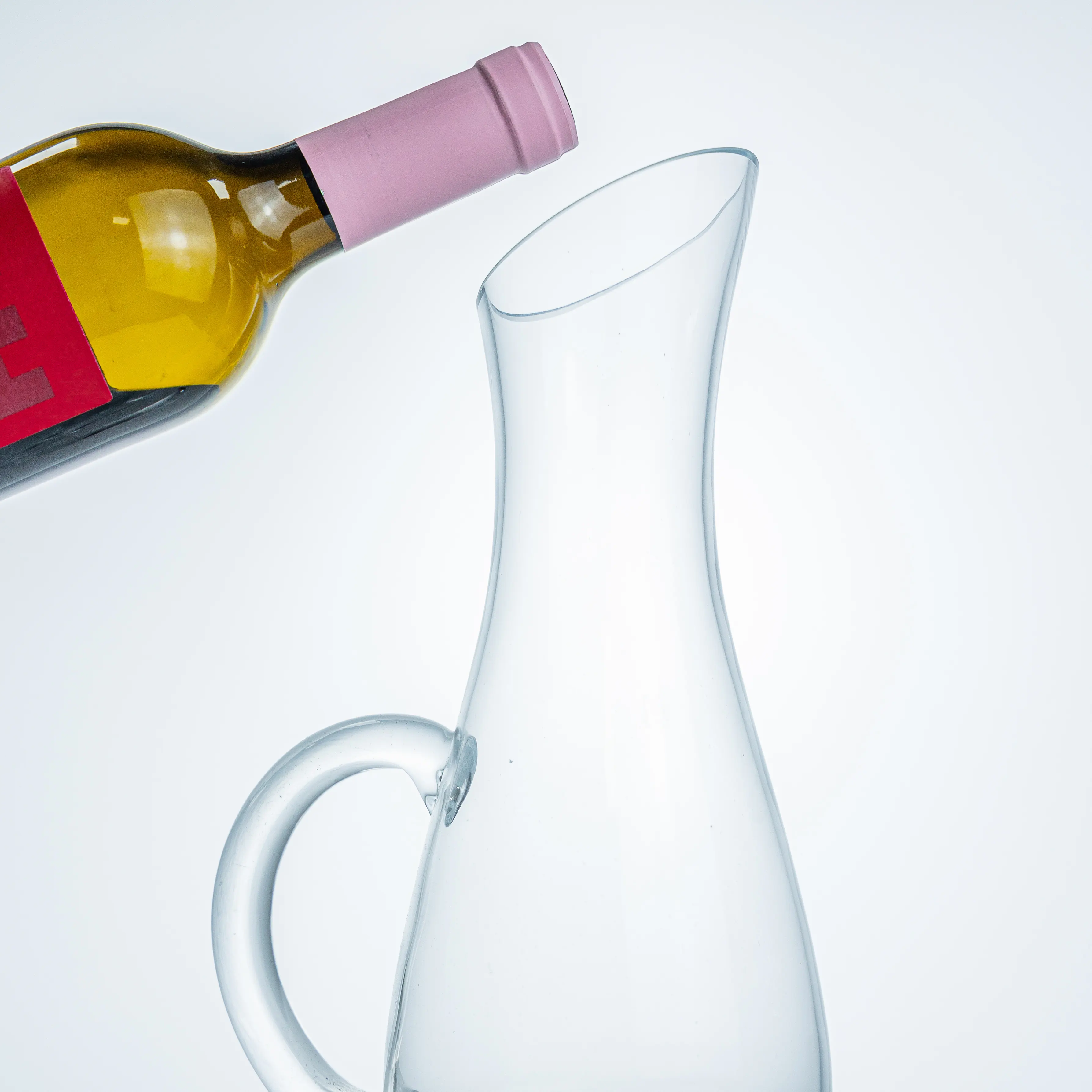 En iyi yelken en çok satan ürün 1000ml kristal Mini şişe cam dekanter seti şarap dekantörü Decant