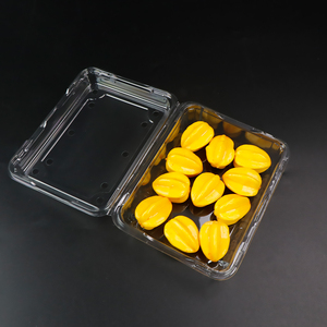 300G Transparenter Clam shell Blister behälter für Frisch obst verpackung Obst verpackungs box mit Luft löchern Obst Clam shell Punnet - Product Image 4