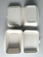 Boîte alimentaire en fibres végétales laminée pour emporter, boîte à lunch jetable personnalisée avec film PP PE PET CPET PLA PBAT EVOH