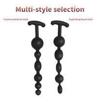 Bubble-Bead Ultra-Langer Analplug, Analkugeln zur Masturbation, Unisex Silikon-Analmassagegerät mit 5 Kugeln, Dongguan Großhandel