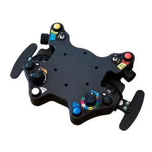 Volante de fórmula de fibra de carbono 3K forjado por encargo con empuñaduras de silicona para volante de coche de carreras SIM <span class=keywords><strong>cammus</strong></span> - Product Image 3