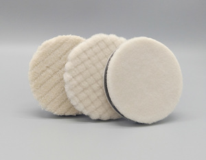 Tampons de polissage automobile en laine de 3 pouces (80 mm) à double <span class=keywords><strong>action</strong></span>, pack de 3 tampons de coupe lourde, moyenne et légère - Product Image 6