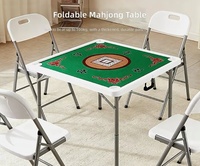 Table de Mahjong Gonflable en Plastique Pliable d'Extérieur Design Minimaliste Moderne Silencieuse à Manivelle Carrée