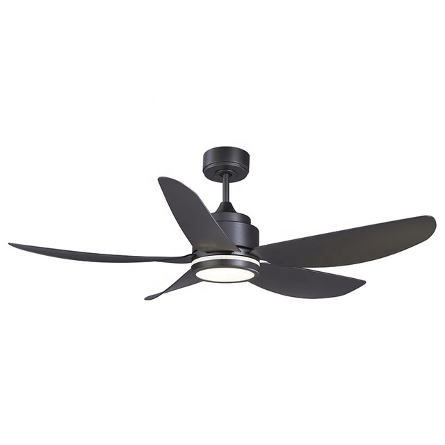 Practical Industrial Style Fan Ceiling 52'' Inch 5 Pcs ABS Plastic Blades Remote Control Ceiling Fan with Light