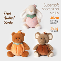 Peluche Animale Brodé Super Doux, Doudou Apaisant en Coton PP, Cadeau Idéal pour la Saint-Valentin des Enfants, Unisexe