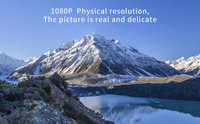 Projecteur domestique professionnel 1080p Android 9.0 avec application intégrée, mise en miroir sans fil de l'écran, écran LCD 1080p HD, correction trapézoïdale