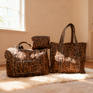 Bolsa <span class=keywords><strong>de</strong></span> Viaje Grande Personalizada con Logotipo, Bolsa <span class=keywords><strong>de</strong></span> <span class=keywords><strong>Fin</strong></span> <span class=keywords><strong>de</strong></span> <span class=keywords><strong>Semana</strong></span> Acolchada para Mujer, Juego <span class=keywords><strong>de</strong></span> 3 Bolsas con Estampado <span class=keywords><strong>de</strong></span> Leopardo, Bolsa <span class=keywords><strong>de</strong></span> Mano Acolchada con Bolsa Pequeña - Product Image 2