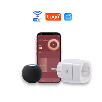 Bilihondim Prise WiFi EU avec variateur 200W 1 canal, contrôle vocal et via application Tuya Smart Life, programmation pour éclairage intelligent à domicile