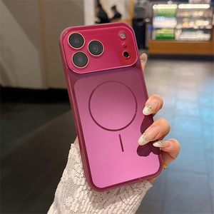 Nuova Cover per <span class=keywords><strong>iPhone</strong></span> <span class=keywords><strong>13</strong></span> 14 15 16 17 <span class=keywords><strong>Pro</strong></span> Max in PC con Colori Sfumati Laser alla Moda, <span class=keywords><strong>Protezione</strong></span> Lente e Ricarica Magnetica - Product Image 1