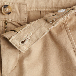 소년을위한 맞춤형 키즈 치노 팬츠 코튼 캐주얼 바지 OEM ODM 조정 가능한 허리 어린이 능 직물 슬림 핏 바지 공장 공급 - Product Image 5