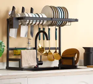 Organizzatore di piatti all'ingrosso scolapiatti posate stendino sopra il lavandino di stoccaggio per la cucina