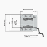 PrimoPal Motor BLDC 33mm Inti Stator 48V 50W Magnet Rendah Kebisingan Rotor Internal Tanpa Bingkai Motor Brushless untuk Lengan Robot