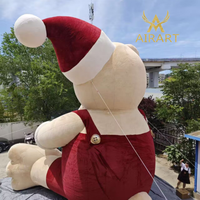 Nouvelle Mascotte Gonflable Géante Ours Noël Coloré pour Activités Publicitaires de Noël