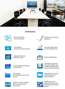 Smart Touch écran plat Smart Board LED 55 pouces Tv <span class=keywords><strong>Maxhub</strong></span> 55 pouces stylo tableau blanc interactif/doigt tactile 68 Kg DLED AMH - Product Image 2