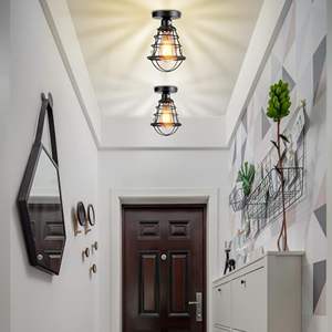 Lampe de plafond en <span class=keywords><strong>cage</strong></span> métallique industrielle JYLIGHTING, vintage, <span class=keywords><strong>pour</strong></span> <span class=keywords><strong>escalier</strong></span>, atelier, ferme, rétro, <span class=keywords><strong>lustre</strong></span> <span class=keywords><strong>pour</strong></span> <span class=keywords><strong>escalier</strong></span> - Product Image 3