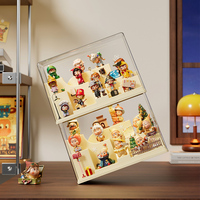Boîte de rangement pour figurines carrée empilable en PS, en stock, boîte de rangement de luxe pour figurines d'action pliable