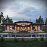 Solution clé en main Villa de luxe préfabriquée en structure légère en acier avec design intérieur gratuit