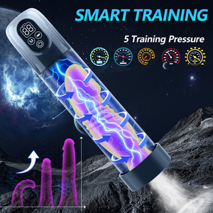 Herren-<span class=keywords><strong>Vibrator</strong></span> Wasserdicht mit Digitalanzeige Penis-Trainer Masturbationsbecher Vergrößerungs-Vakuumpumpe - Product Image 2