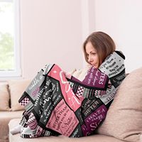 Cadeaux d'anniversaire personnalisé meilleur ami maman fille usine OEM jeter couverture 60 "X50" personnaliser flanelle polaire douce