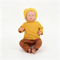 Poupée Reborn de 20 pouces, tête entièrement en vinyle, corps en tissu, poupée nouveau-né réaliste, jouet fait main, cadeau pour enfants, collection