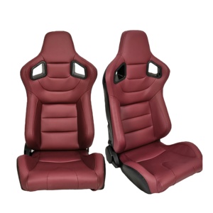 Nouveau siège sport universel Recaro inclinable rapidement en fibre de carbone, cuir, tissu et maille avec renfort de dossier de course - Product Image 1