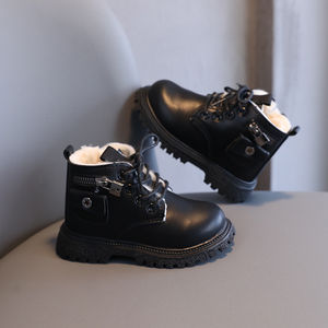 Bottes basses Martin pour enfants, nouveau style automne-<span class=keywords><strong>hiver</strong></span>, à semelle souple, pour filles et garçons, vente en gros - Product Image 4