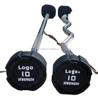 Barbell droit et plié fixe en acier pour équipement de musculation pour musculation