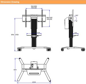 触摸屏显示器交互式智能板展示板支架电子优质柔性落地式移动支架 - Product Image 6