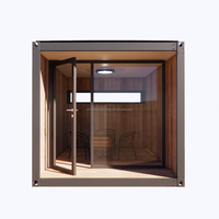 Conteneur en acier de 10 pieds, maison de jardin, bureau mobile, mini-salle d'activités, design moderne, alimenté à l'énergie solaire, pour supermarché, immeuble de bureaux
