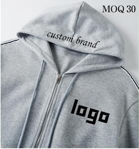 Áo hoodie nam may đo chất liệu cotton dày 400gsm, họa tiết tổ ong, thêu, in lụa, dáng rộng, khóa kéo - Product Image 1