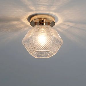 Plafonnier moderne en laiton Offre Spéciale verre de cuivre d'or pour le bureau à domicile et le balcon tailles de lampe moyennes éclairage de couloir - Product Image 1