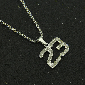 2026 New Personalized Cool Alloy Number Pendant Necklace Hiphop Rap Street Style <b>Box</b> <b>Chain</b> Men's Necklaces Fashion Jewelry - Product Image 1